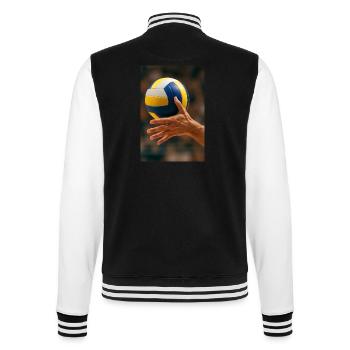 Volleyball - Mitten in der Razzia - College-Sweatjacke - Schwarz/Weiß - Hinten - Marisol (170cm)