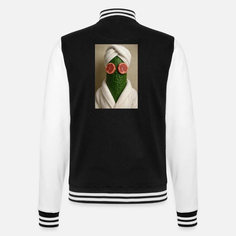 Cucumber Spa Day Gone Wrong - College Sweat Jacket - black/white