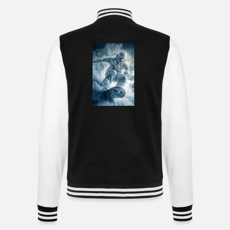 Frozen Thrill Snowboarder - College-Sweatjacke - Schwarz/Weiß