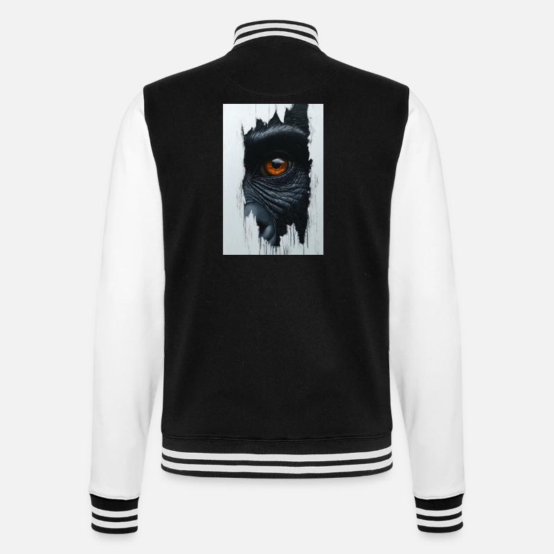 Regard primitif perçant - Veste Teddy - noir/blanc