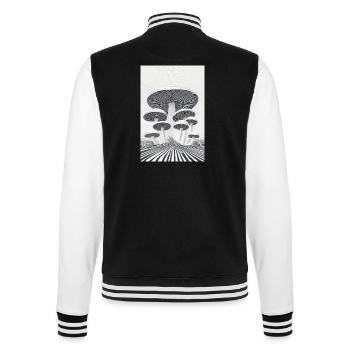 Forêt de champignons optiques - Veste Teddy - noir/blanc - Dos - Marisol (170cm)