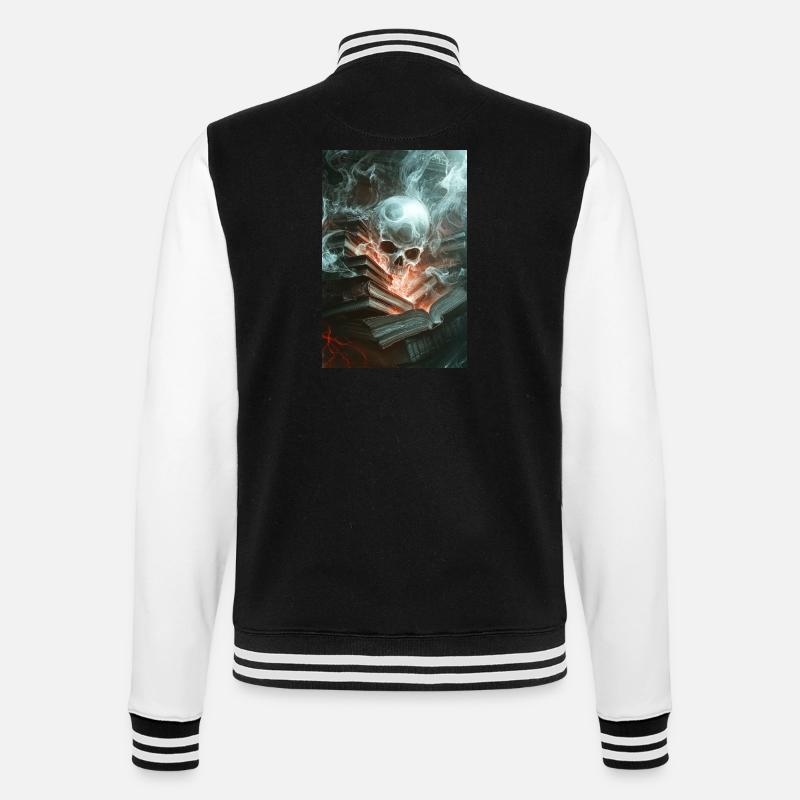 Haunted Knowledge Unleashed - College Sweat Jacket - black/white