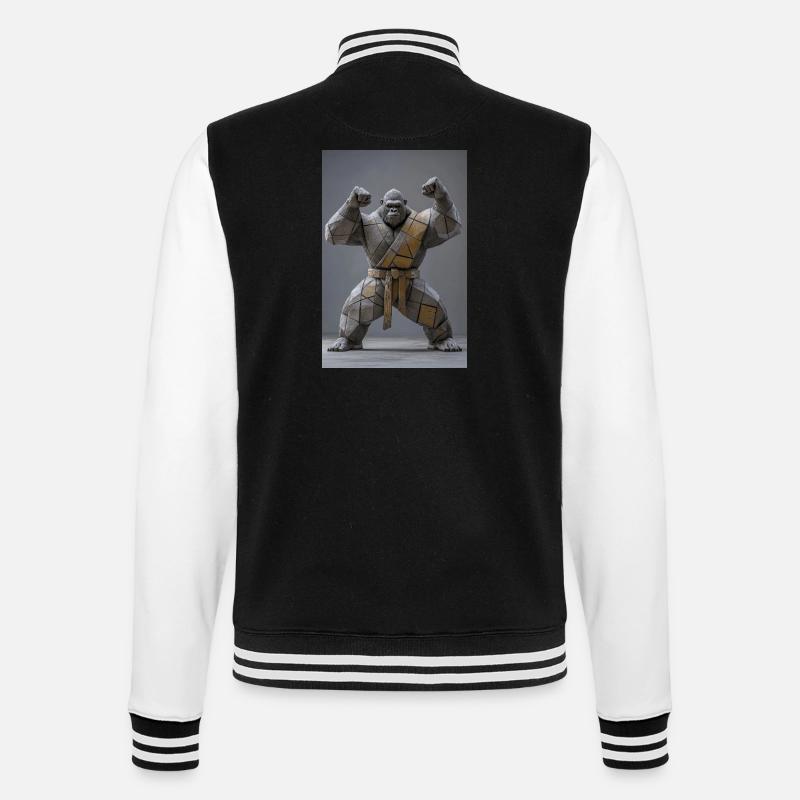 Sumo Gorilla Warrior - College Sweat Jacket - black/white