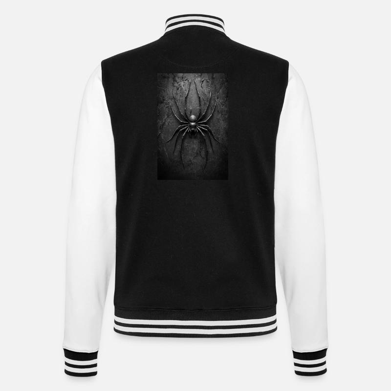 Black Widow Style Spider Art - Veste Teddy - noir/blanc