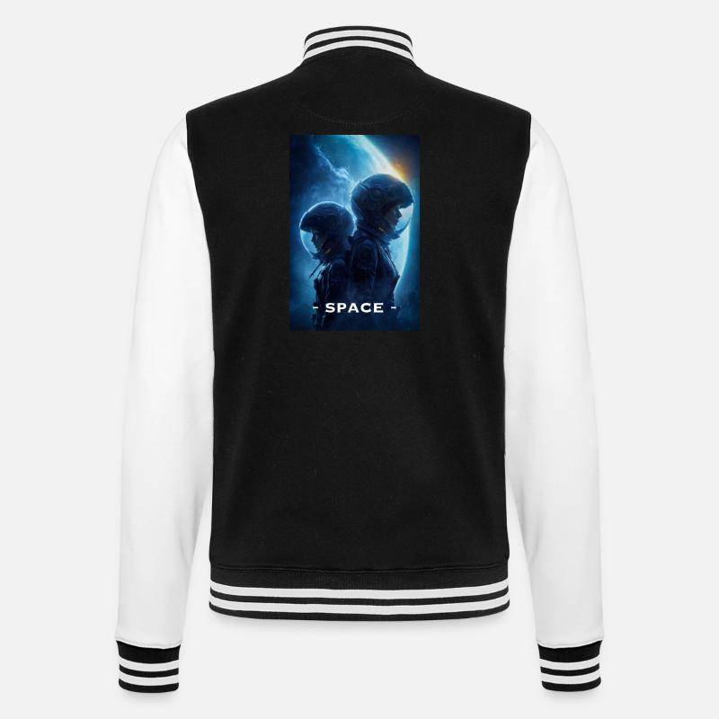 Astronauts in Deep Space - College Sweat Jacket - black/white