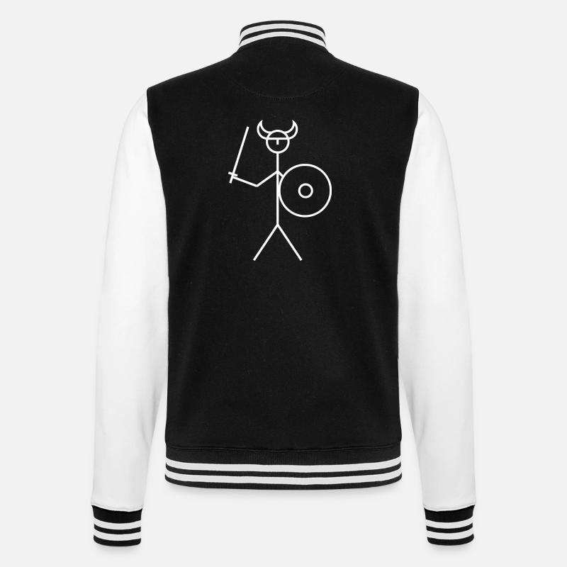 Viking - College-Sweatjacke - Schwarz/Weiß