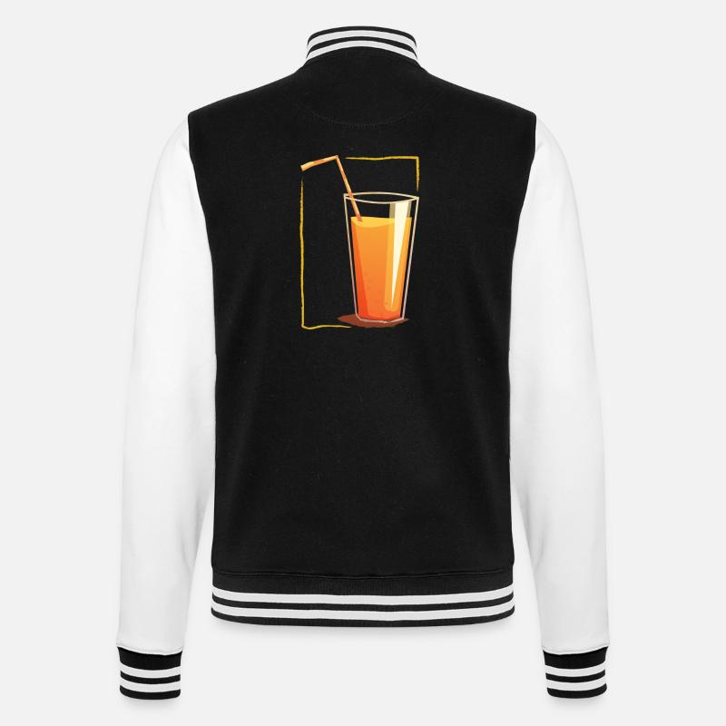 Drink in a frame - College Sweat Jacket - black/white
