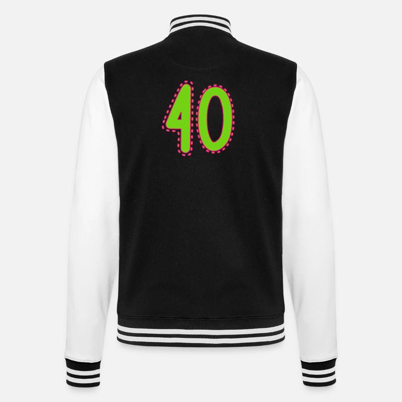 40. 40 ANS. 40e ANNIVERSAIRE - Veste Teddy - noir/blanc