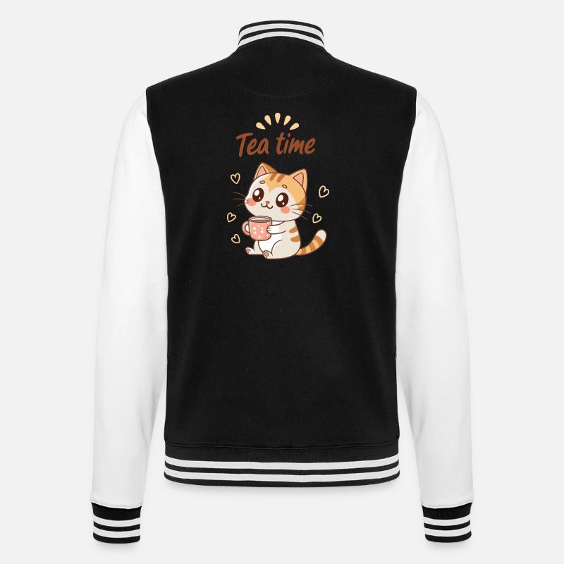 Mignon Chat Tea Time Douceur Cozy - Veste Teddy - noir/blanc