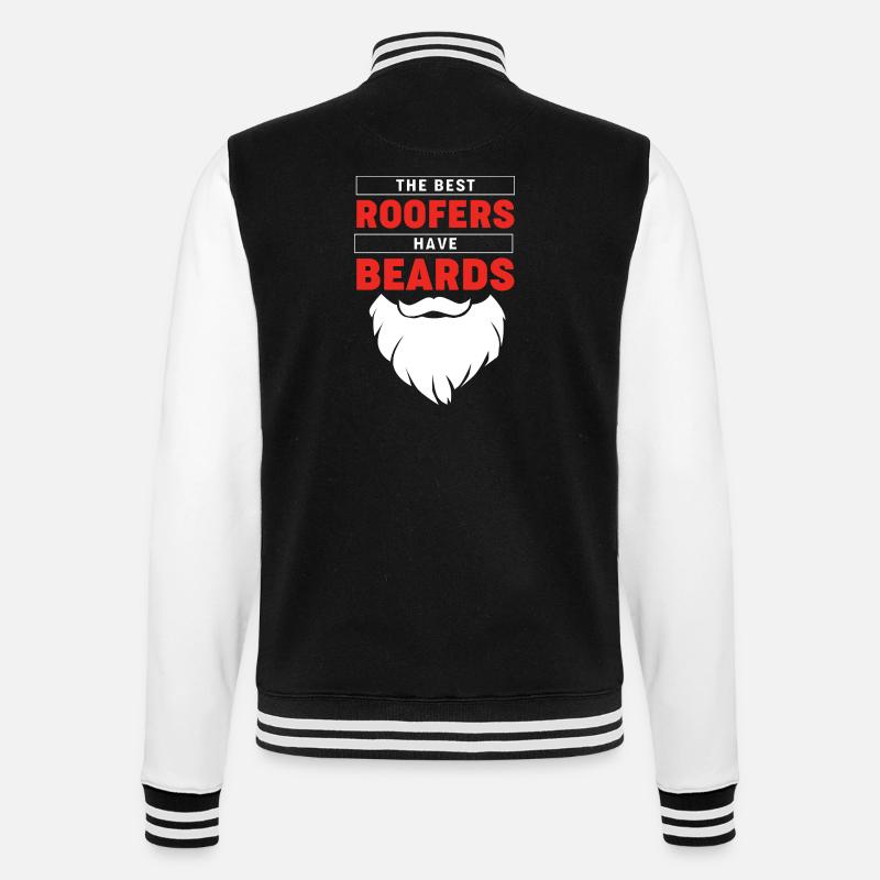 Dachdecker Handwerker Beruf Spruch - College-Sweatjacke - Schwarz/Weiß