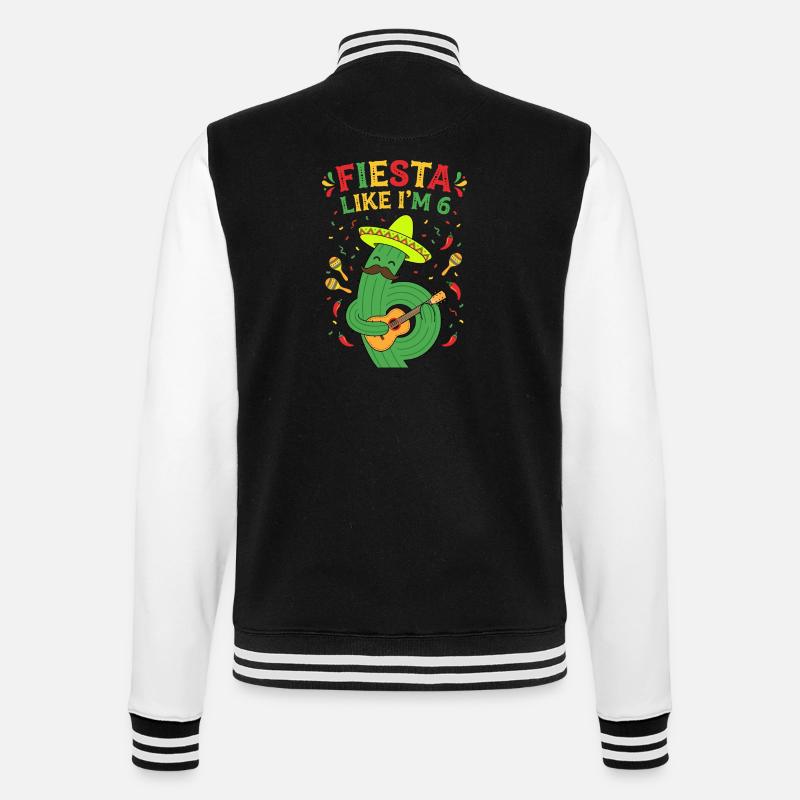 Fiesta comme si j’avais 6 cactus - Veste Teddy - noir/blanc