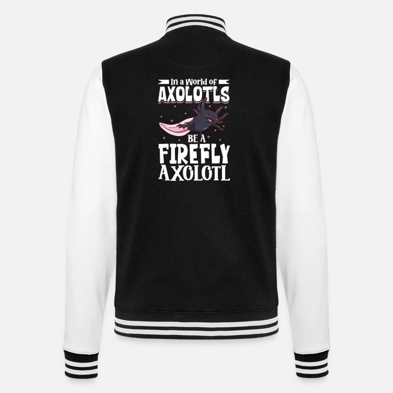 Be a Firefly Axolotl - College Sweat Jacket - black/white