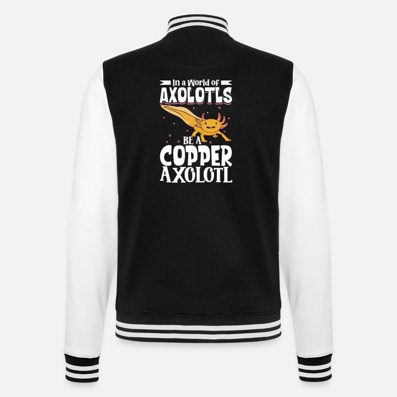 Be a Copper Axolotl - College Sweat Jacket - black/white