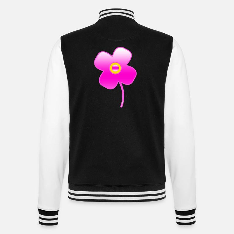 Flowers - College Sweat Jacket - black/white