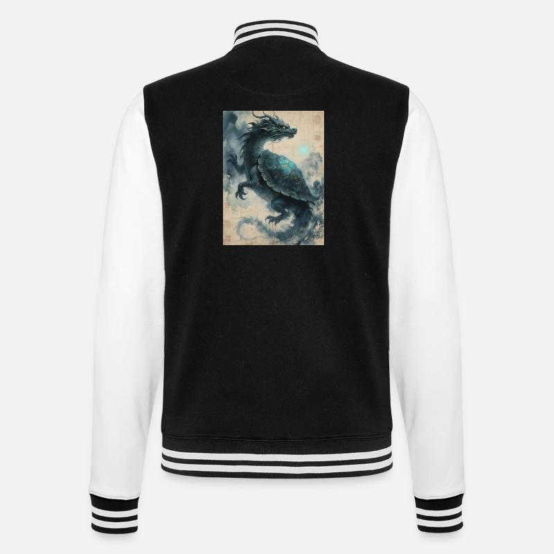 The Ancestral Shell: Xuangui – Stability - College Sweat Jacket - black/white