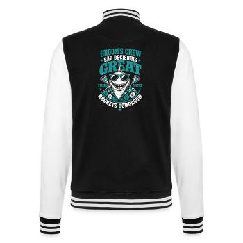 L’équipe du marié : Mauvaises décisions Grandes histoires - Veste Teddy - noir/blanc - Dos - Marisol (170cm)