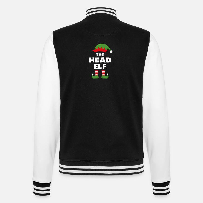 The Head Elf - College Sweat Jacket - black/white