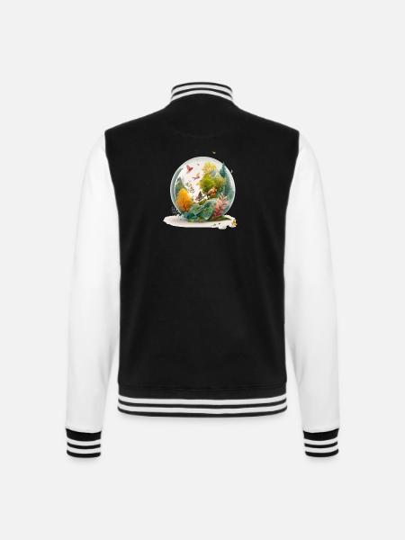 Der Miniaturbohrer - College-Sweatjacke - Schwarz/Weiß
