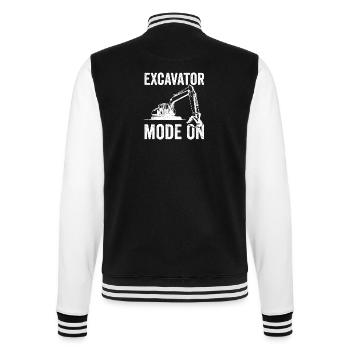 Excavator Construction Worker - College Sweat Jacket - black/white - Back - Marisol (170cm)