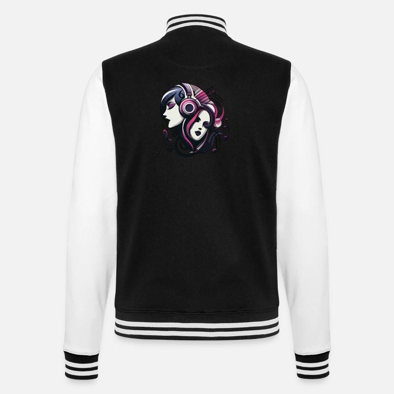Mélomanes - Veste Teddy - noir/blanc