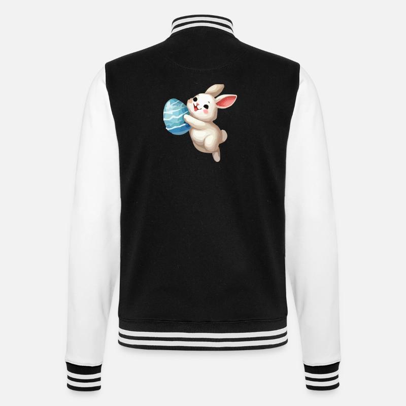 bunny rabbit easter bunny - College Sweat Jacket - black/white