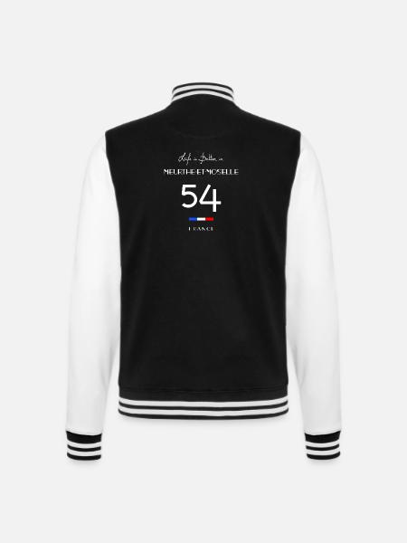 Das Leben ist besser MEURTHE-ET-MOSELLE 54 Nancy - College-Sweatjacke - Schwarz/Weiß
