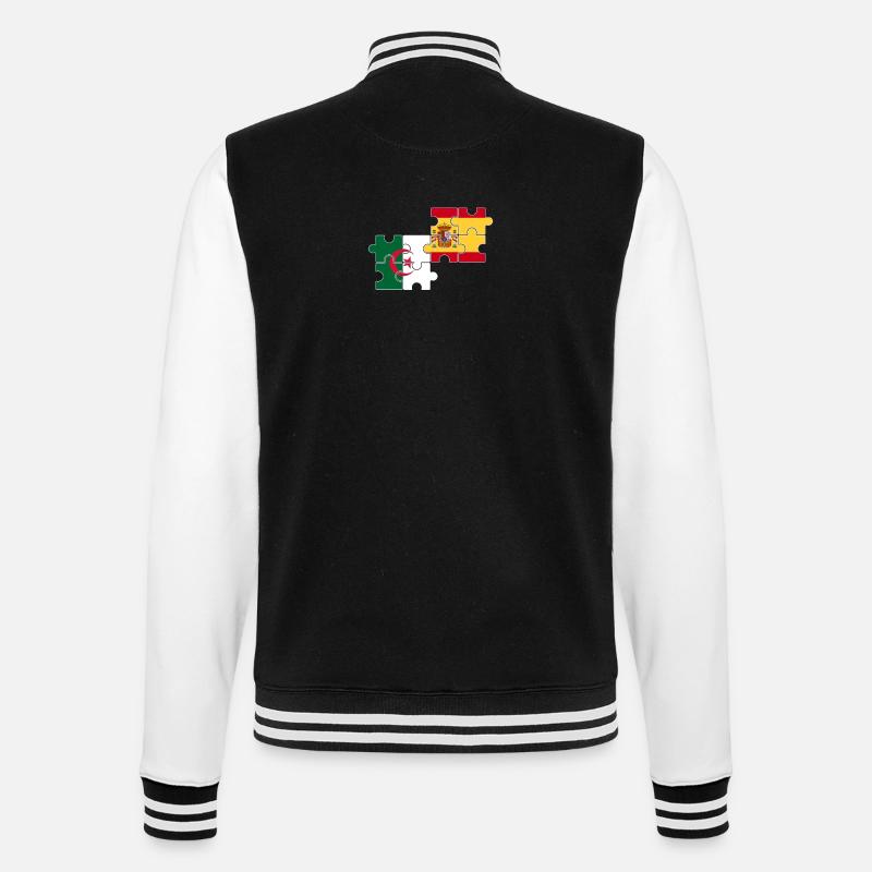 Algerien Spanien Flagge Spanischer Algerier - College-Sweatjacke - Schwarz/Weiß