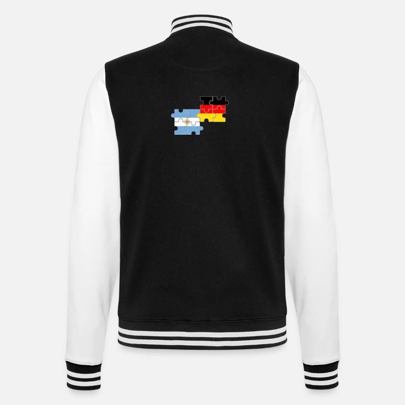 Argentine Allemagne Drapeau Argentin - Veste Teddy - noir/blanc