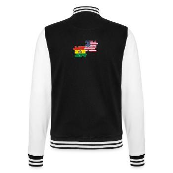 Bolivie USA Drapeau bolivien - Veste Teddy - noir/blanc - Dos - Marisol (170cm)