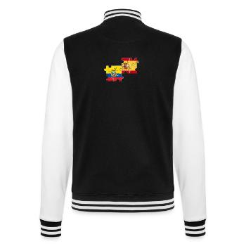 Equateur Espagne Drapeau Vintage Espagnols - Veste Teddy - noir/blanc - Dos - Marisol (170cm)