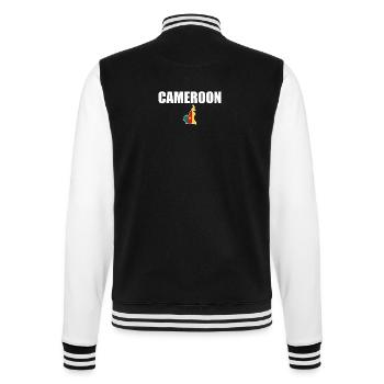 Cameroon Map Cameroon Cameroon flag - College Sweat Jacket - black/white - Back - Marisol (170cm)