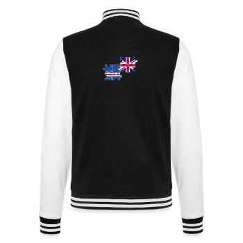 Cape Verde UK Flag British Cape Verdean - College Sweat Jacket - black/white - Back - Marisol (170cm)