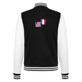Liberia France Flag French Liberians - College Sweat Jacket - black/white - Back - Marisol (170cm)