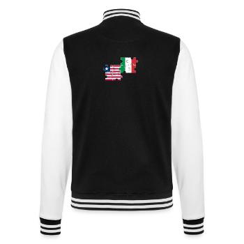 Libéria Italie Drapeau Libériens italiens - Veste Teddy - noir/blanc - Dos - Marisol (170cm)