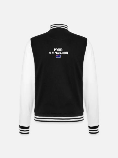 Proud New Zealander Neuseeland Flagge - College-Sweatjacke - Schwarz/Weiß