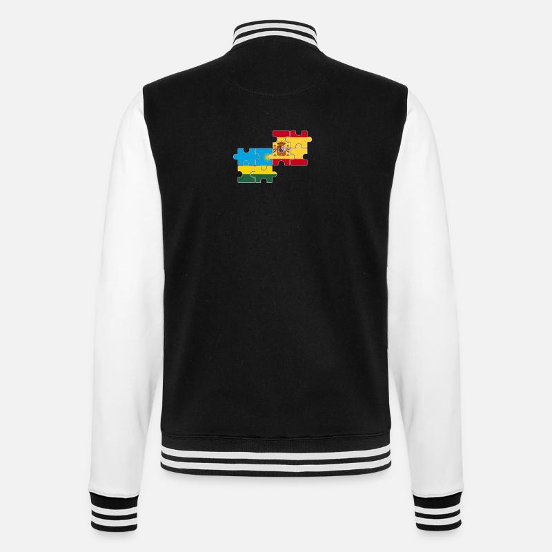 Rwanda Espagne Drapeau Espagnol Rwandais - Veste Teddy - noir/blanc