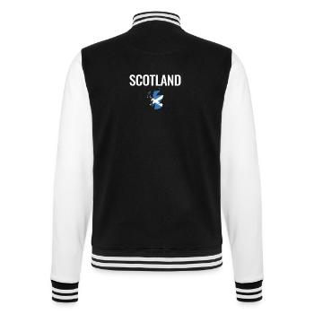 Scotland Scotland Map Scottish Flag - College Sweat Jacket - black/white - Back - Marisol (170cm)