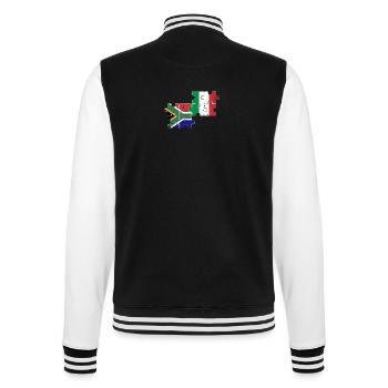 Afrique du Sud Italie Vintage drapeau sud-africain - Veste Teddy - noir/blanc - Dos - Marisol (170cm)