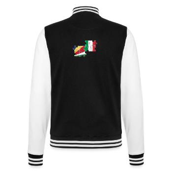 Seychelles Italy Vintage Flag Seychelles - College Sweat Jacket - black/white - Back - Marisol (170cm)