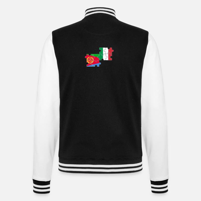 Érythrée Italie Drapeau Italie Érythrée - Veste Teddy - noir/blanc