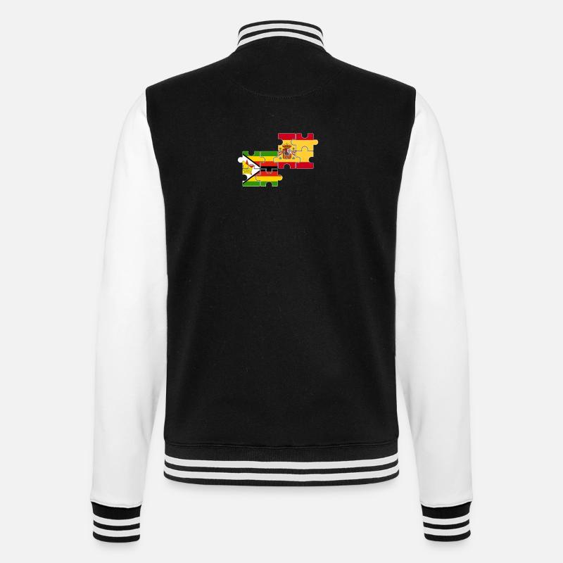 Zimbabwe Espagne Drapeau Espagnol Zimbabwéen - Veste Teddy - noir/blanc