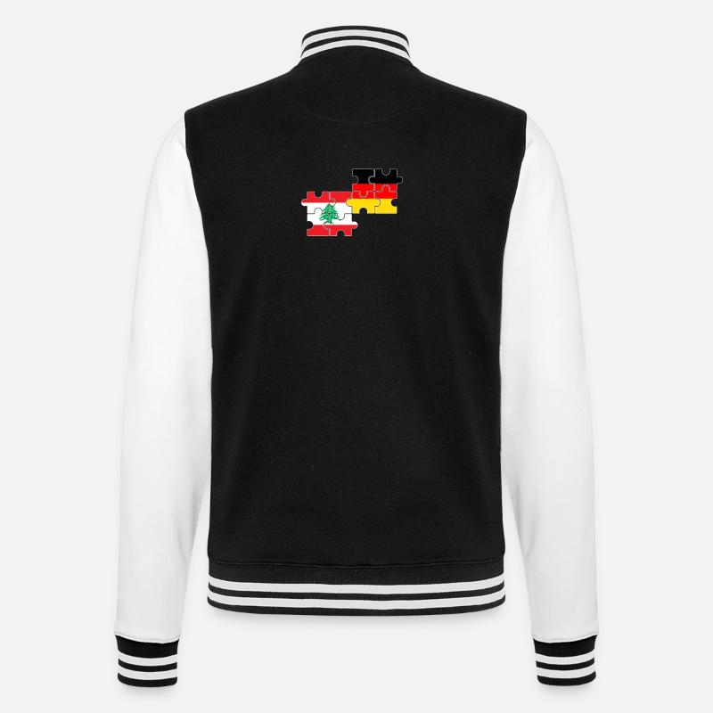 Liban Allemagne Drapeau Allemand Libanais - Veste Teddy - noir/blanc
