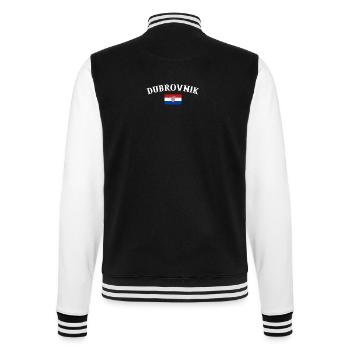Dubrovnik Vintage Croatie drapeau croate - Veste Teddy - noir/blanc - Dos - Marisol (170cm)