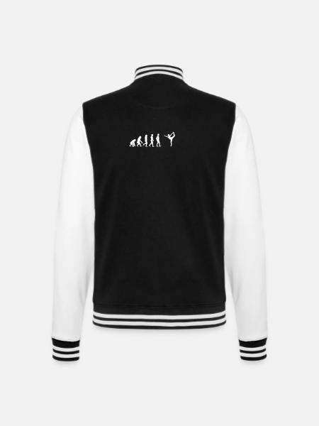 EVOLUTION yoga meditation studio dance studio - College Sweat Jacket - black/white