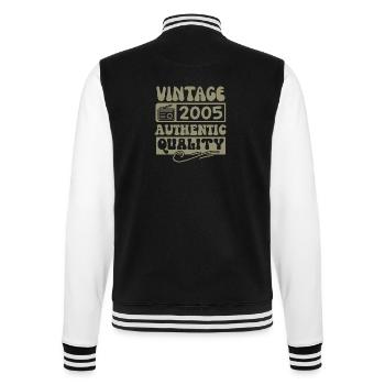 Authentic 2005 Millésime 2005 - Vintage 2005 Rétro - Veste Teddy - noir/blanc - Dos - Marisol (170cm)
