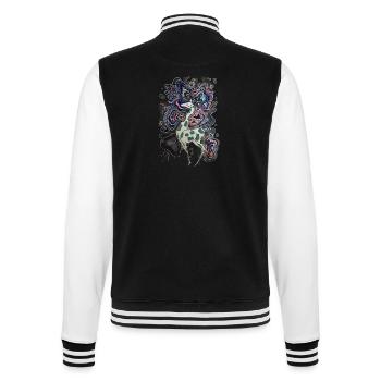 Think Curvy! - College-Sweatjacke - Schwarz/Weiß - Hinten - Marisol (170cm)