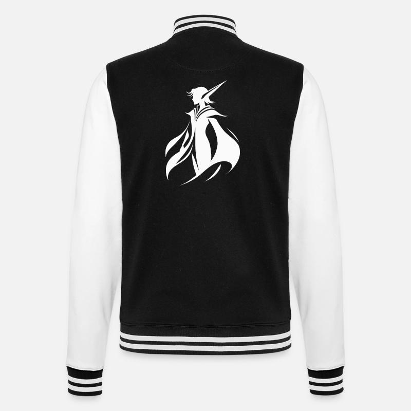 L’elfe murmure dans le vent - Veste Teddy - noir/blanc