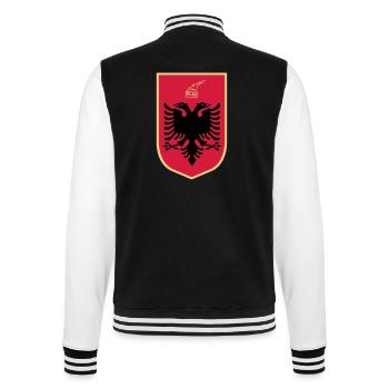 Coat_of_Arms_of_Albania - College-Sweatjacke - Schwarz/Weiß - Hinten - Marisol (170cm)