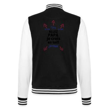 je crois en toi papa - Veste Teddy - noir/blanc - Dos - Marisol (170cm)