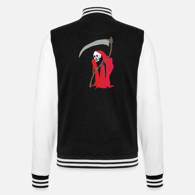 Der Sensenmann - College-Sweatjacke - Schwarz/Weiß